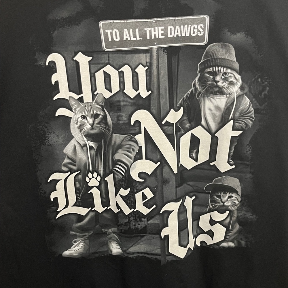 Urban Cats To All The Dawgs You Not Like Us Xl Shirt